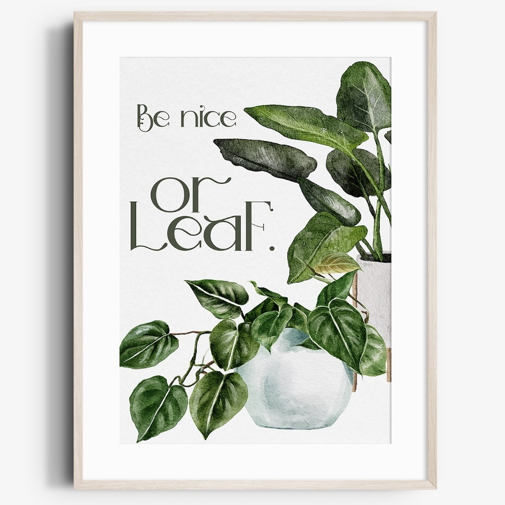 Watercolor Plants Botanical Wall Art Illustration Print Poster Unframed